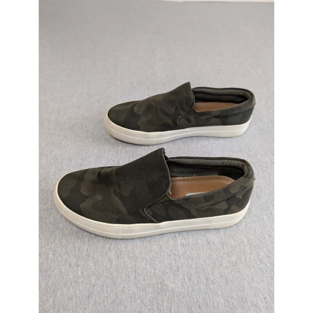 Steve Madden Men's Camo Canvas Slip-On Casual Shoes Gray/Black US 9.5M